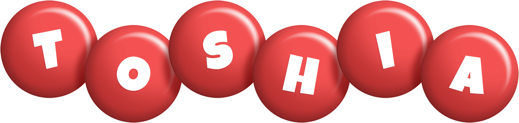 Toshia candy-red logo