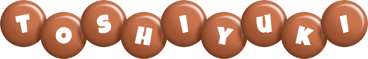 Toshiyuki candy-brown logo