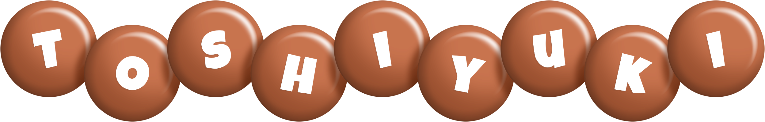 Toshiyuki candy-brown logo