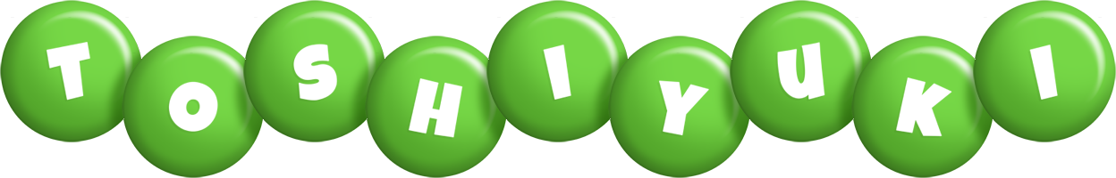 Toshiyuki candy-green logo