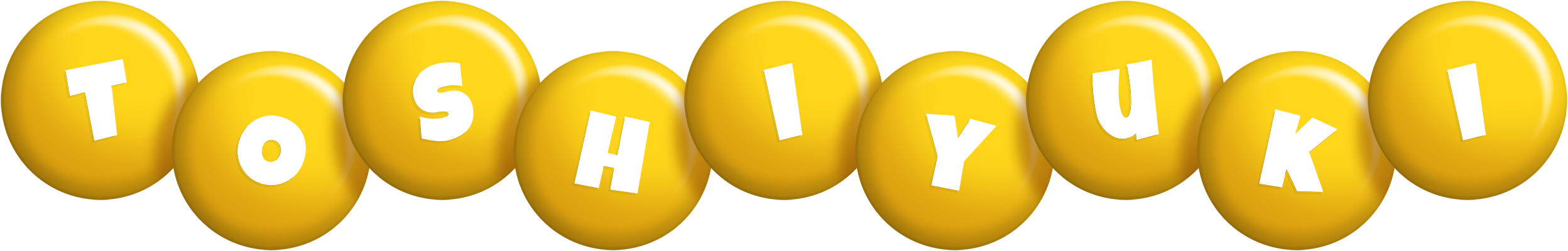 Toshiyuki candy-yellow logo