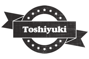 Toshiyuki grunge logo