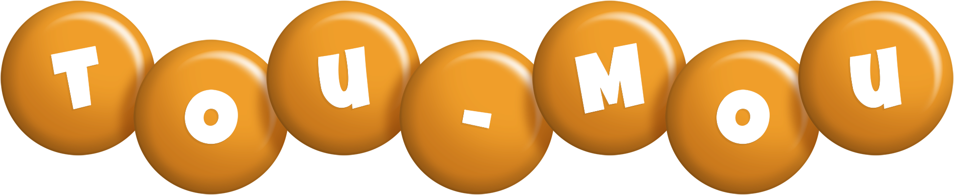 Tou-Mou candy-orange logo