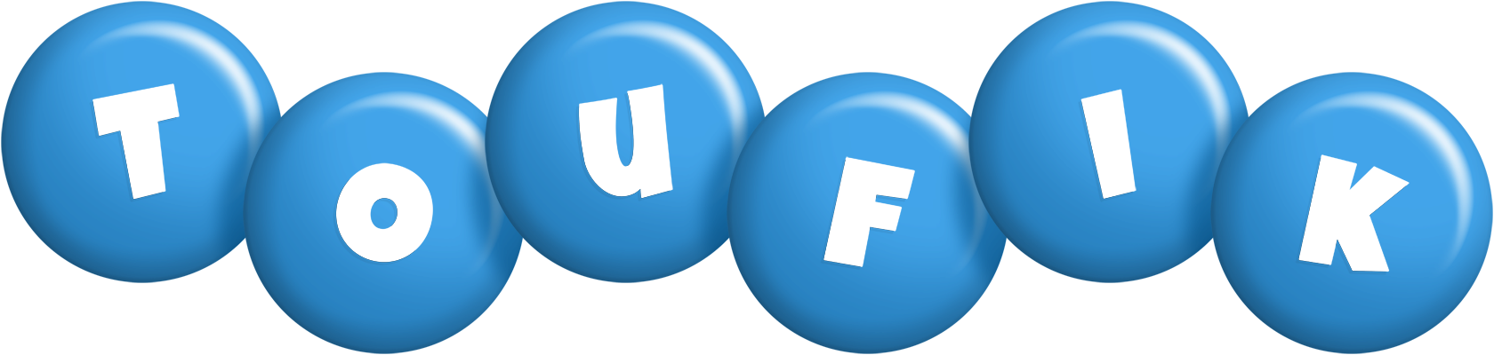 Toufik candy-blue logo