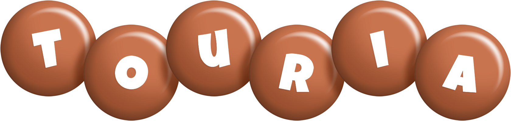 Touria candy-brown logo