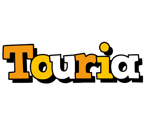 Touria cartoon logo