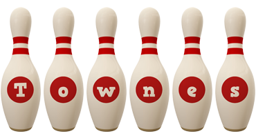 Townes bowling-pin logo