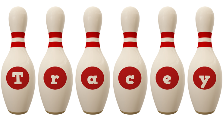 Tracey bowling-pin logo