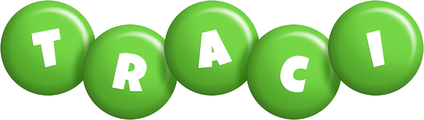 Traci candy-green logo