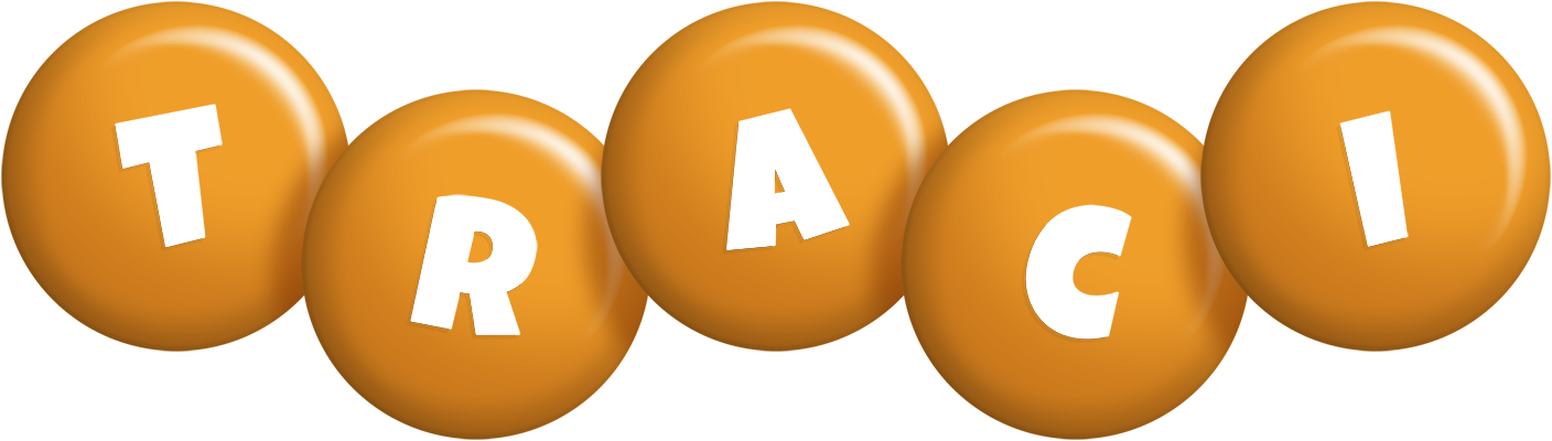 Traci candy-orange logo