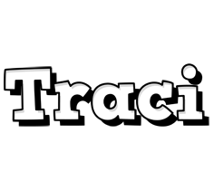 Traci snowing logo