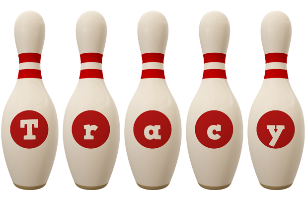 Tracy bowling-pin logo