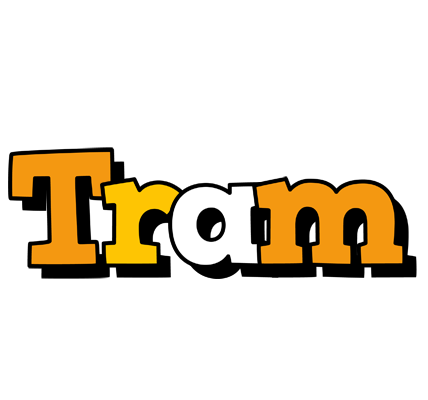 Tram cartoon logo