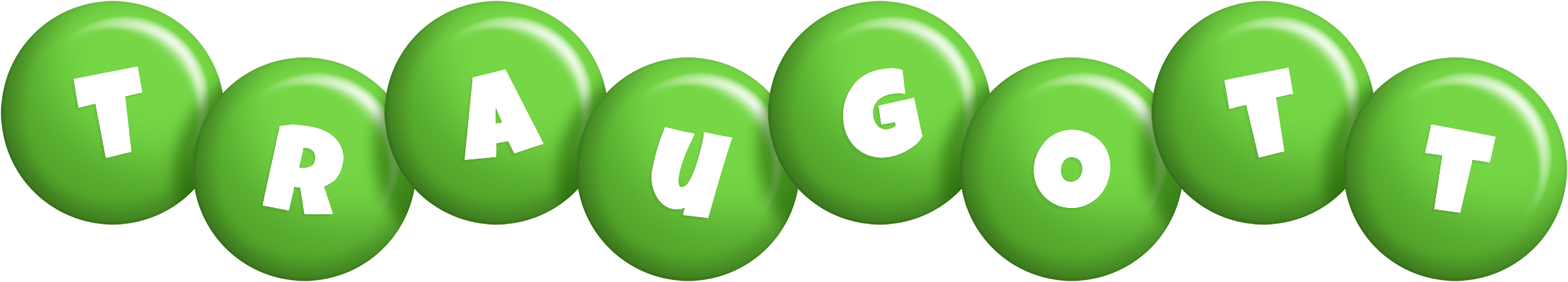 Traugott candy-green logo