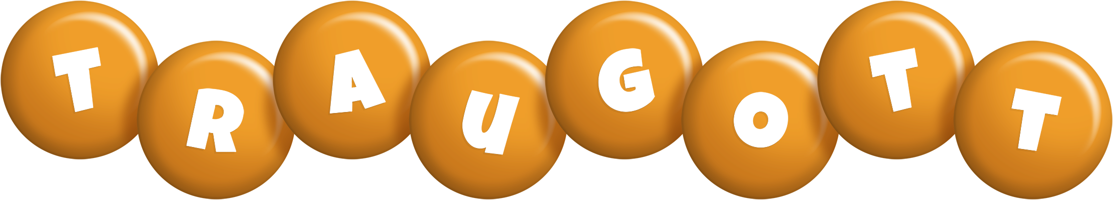 Traugott candy-orange logo
