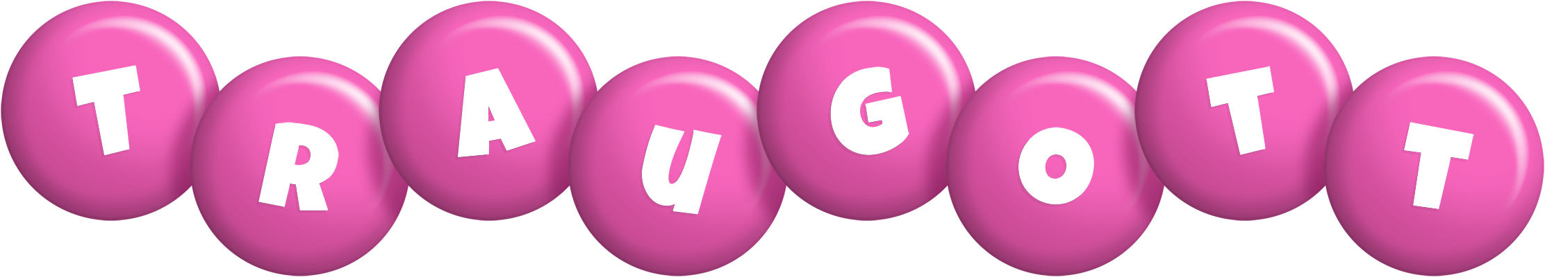 Traugott candy-pink logo