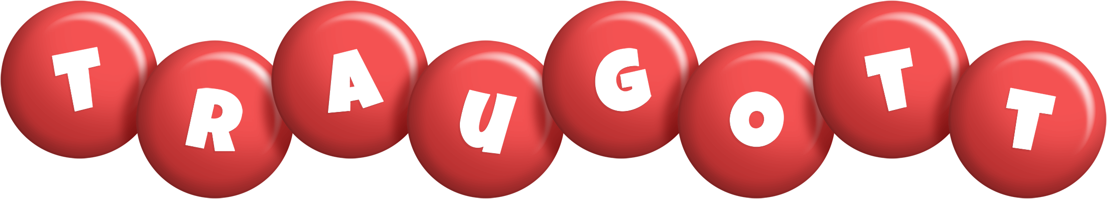 Traugott candy-red logo