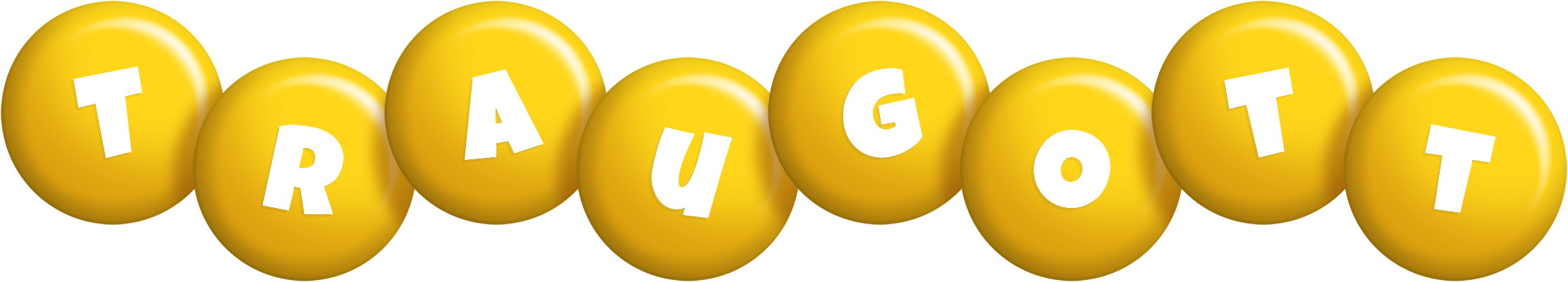 Traugott candy-yellow logo