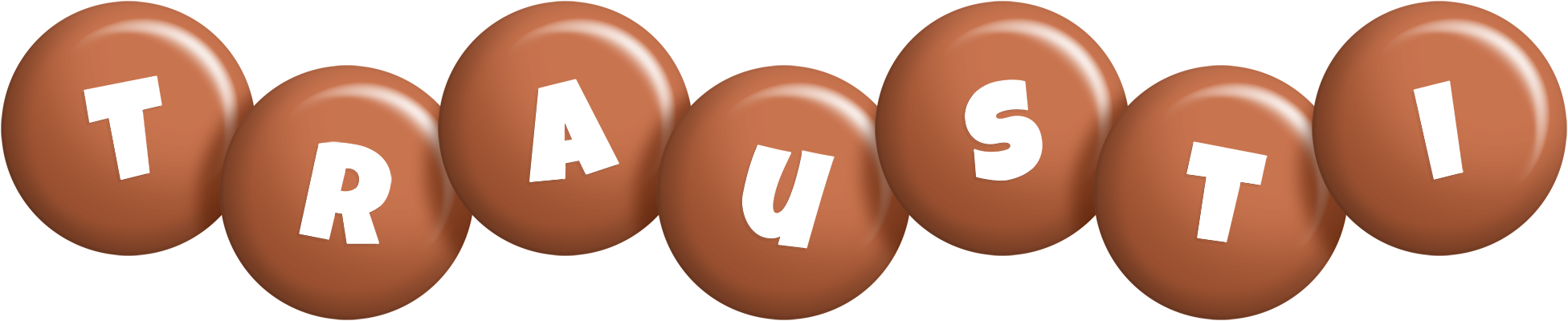 Trausti candy-brown logo