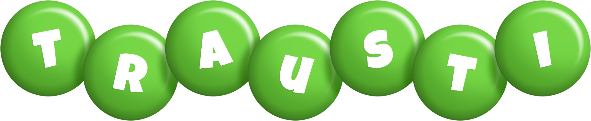 Trausti candy-green logo