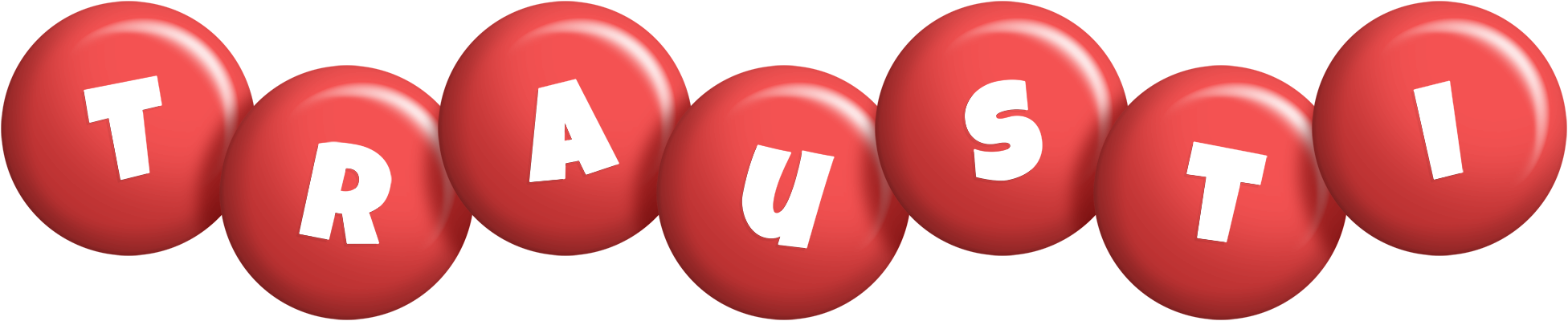 Trausti candy-red logo