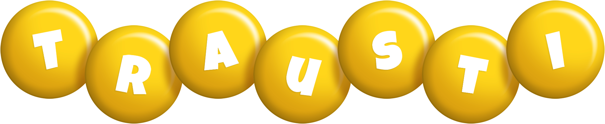Trausti candy-yellow logo