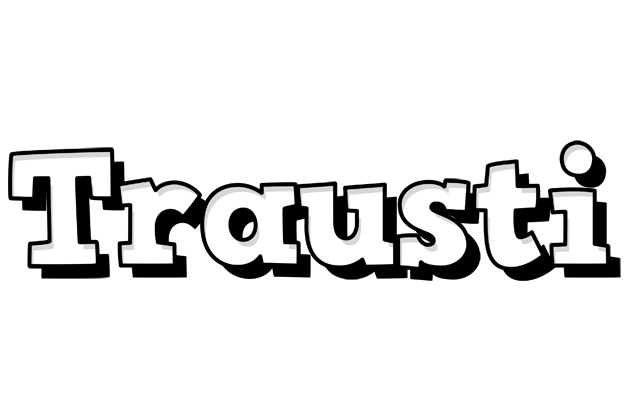 Trausti snowing logo