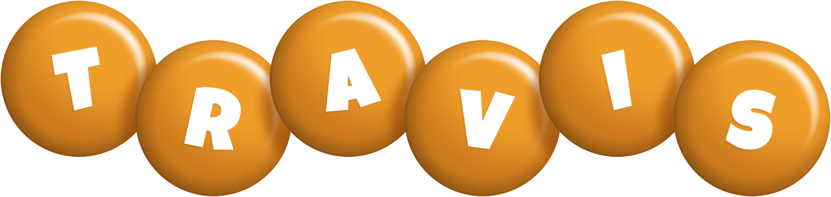 Travis candy-orange logo