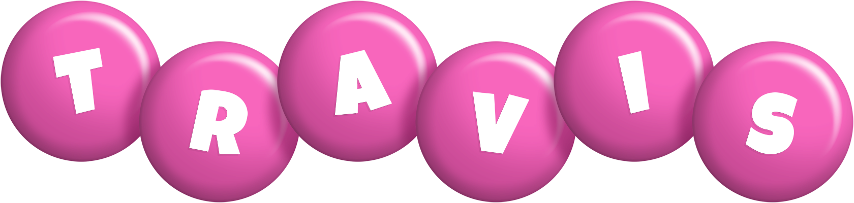 Travis candy-pink logo
