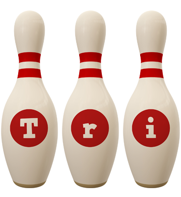 Tri bowling-pin logo