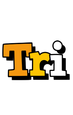 Tri cartoon logo