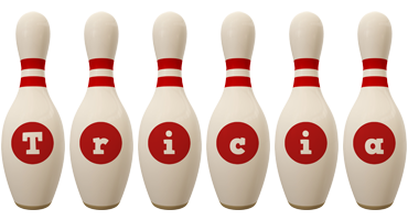 Tricia bowling-pin logo