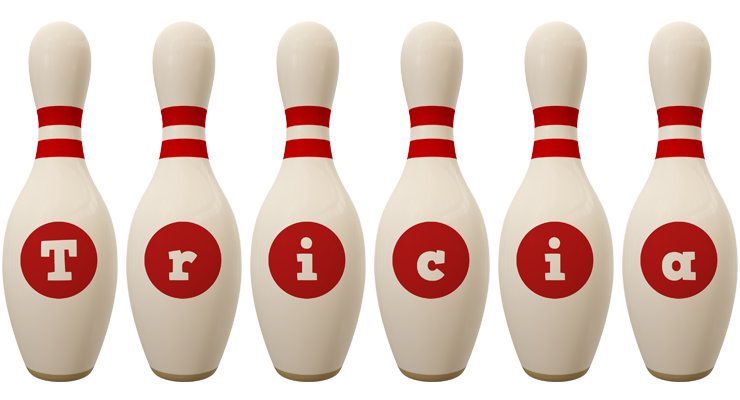 Tricia bowling-pin logo