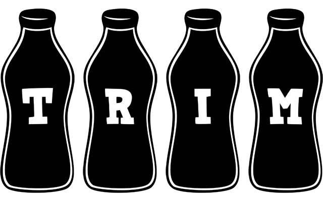 Trim bottle logo