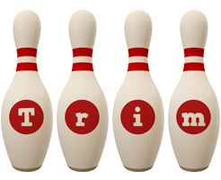 Trim bowling-pin logo