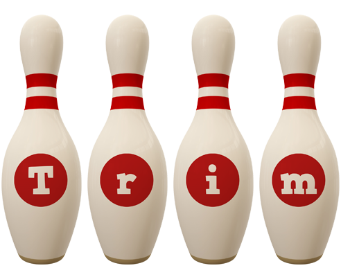 Trim bowling-pin logo