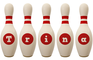 Trina bowling-pin logo