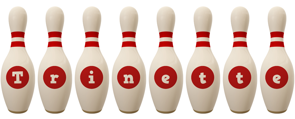 Trinette bowling-pin logo
