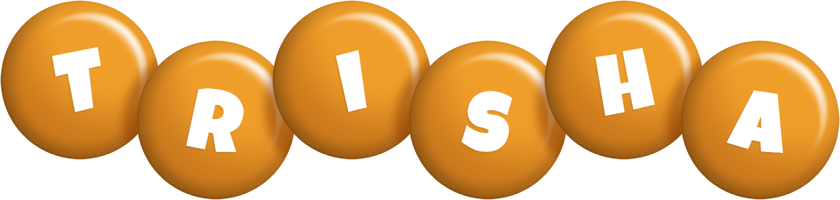 Trisha candy-orange logo