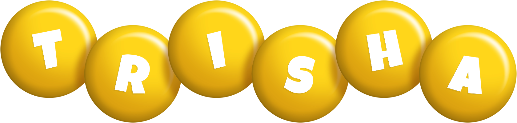 Trisha candy-yellow logo