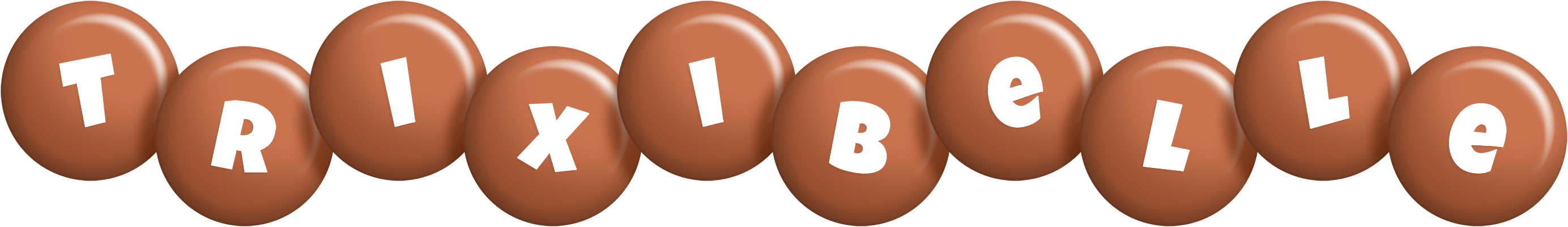 Trixibelle candy-brown logo