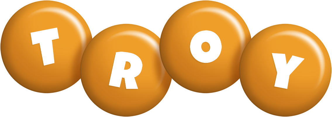 Troy candy-orange logo