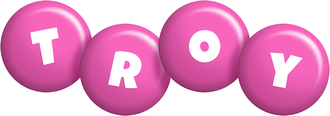 Troy candy-pink logo