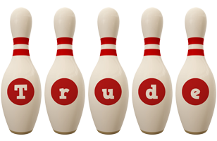 Trude bowling-pin logo