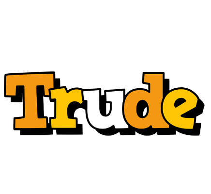 Trude cartoon logo