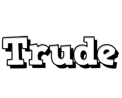 Trude snowing logo