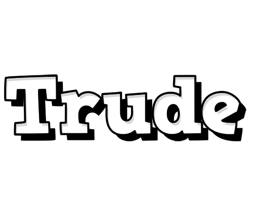 Trude snowing logo