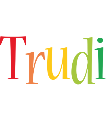 Trudi birthday logo