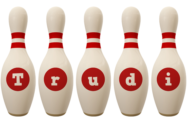 Trudi bowling-pin logo