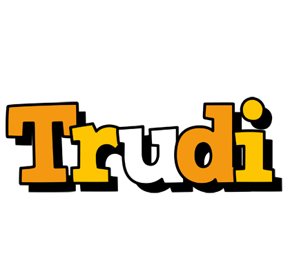 Trudi cartoon logo